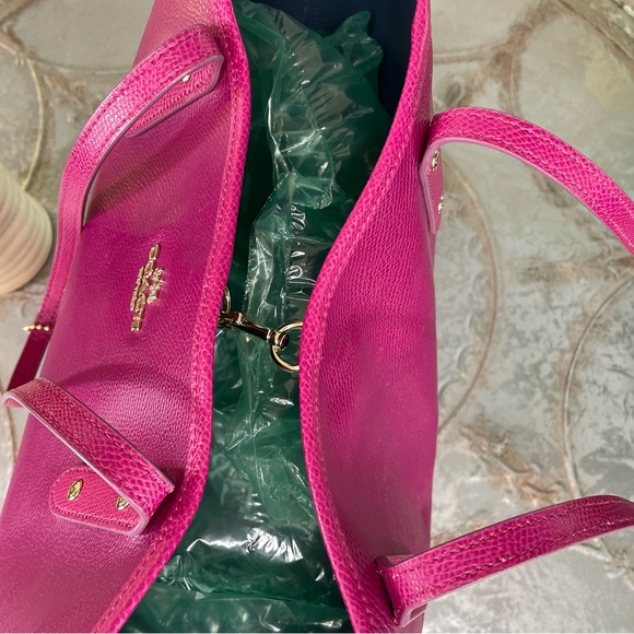 COACH CITY TOTE IN CROSSGRAIN LEATHER F35355 IM/CRANBERRY - Picture 9 of 12